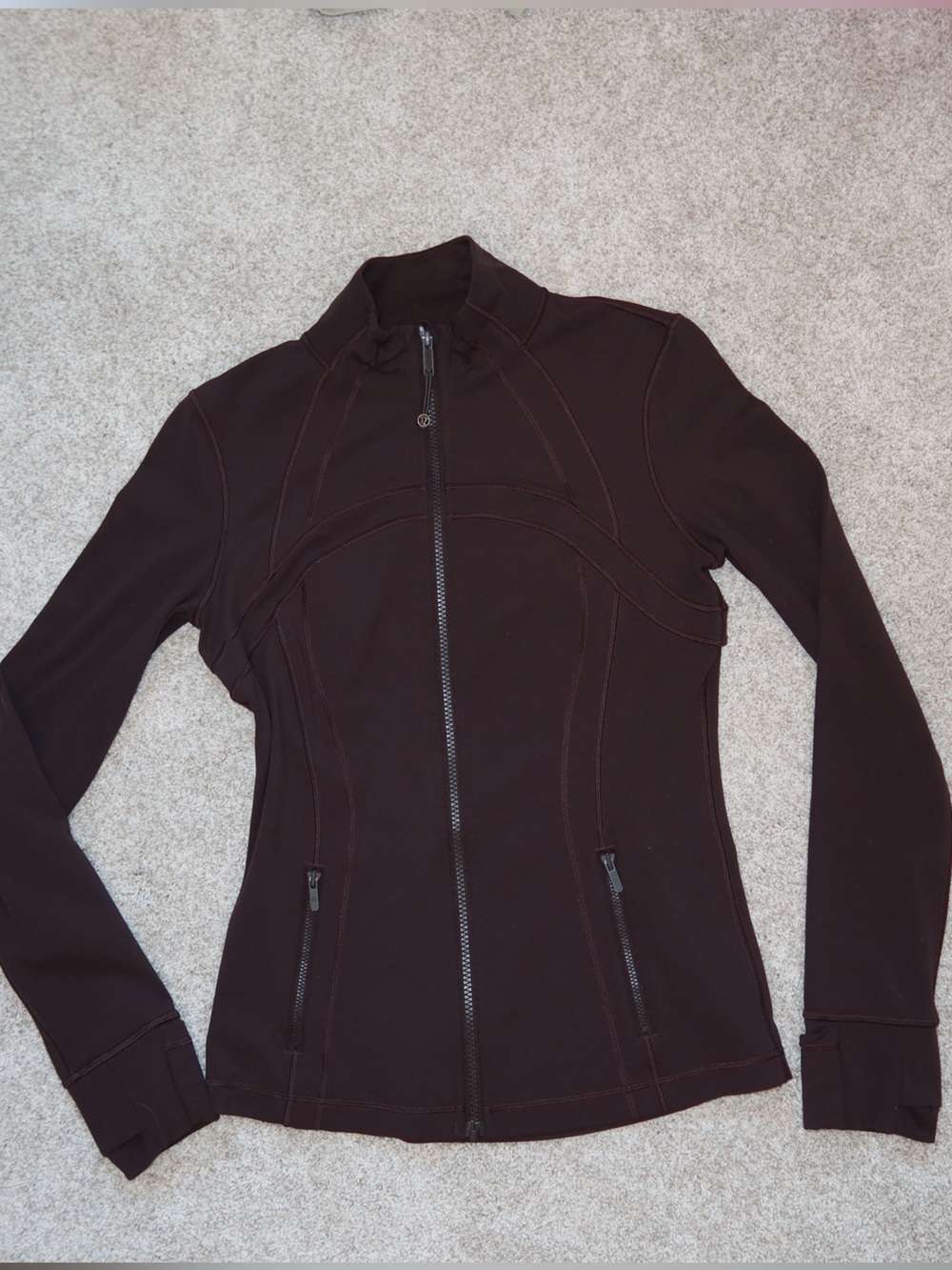 Lululemon Define Jacket Nulu Espresso Brown Size 8 Full Zip - Picture 2 of 4